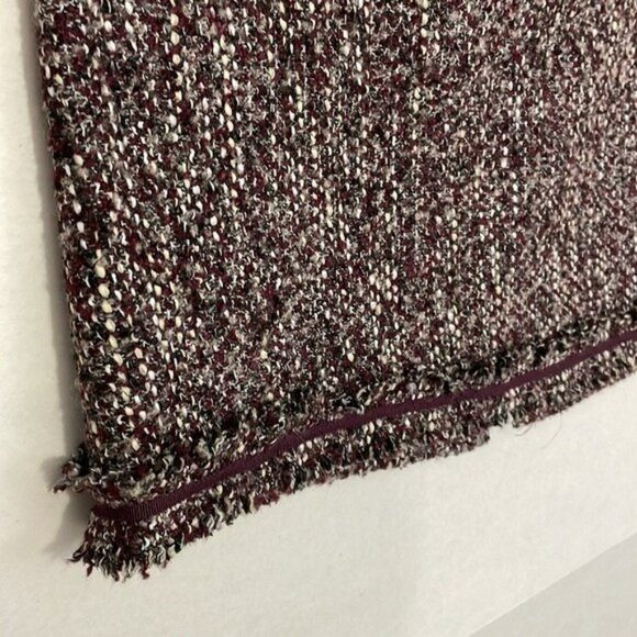 Talbots Wool Blend Skirt, Rear Zip, Back Slit, Lined, Burgundy / Maroon, 10 - Picture 4 of 9